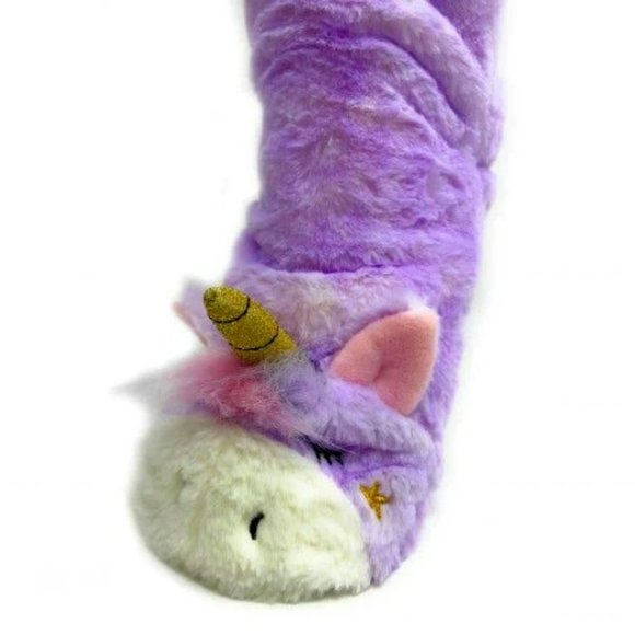 Magic Unicorn | Women's Funny Fluffy House Sherpa Slippers - Picture 2 of 4